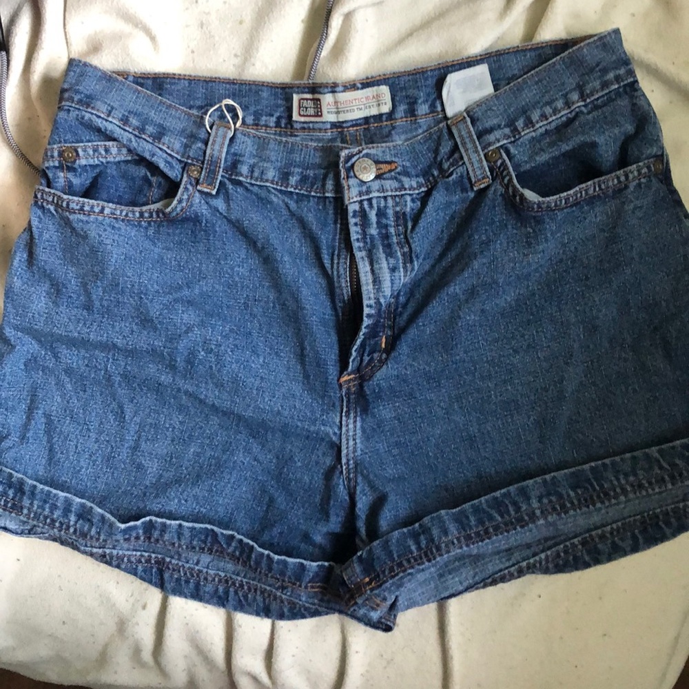 High Rise Jean Shorts